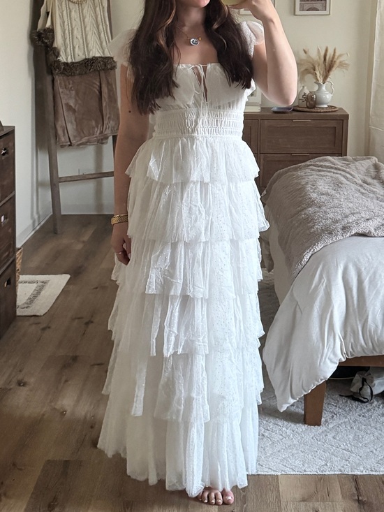 Petal & Pup Dresses & Skirts - Petal & Pup White Ruffled Tiered Maxi Dress